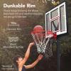 imageBest Choice Products 10ft Regulation Basketball Hoop 7510ft Height Adjustable Outdoor Goal wShock Absorbent Rim Base Gel 2 Wheels7510ft