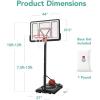 imageBest Choice Products 10ft Regulation Basketball Hoop 7510ft Height Adjustable Outdoor Goal wShock Absorbent Rim Base Gel 2 Wheels7510ft