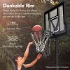 imageBest Choice Products 10ft Regulation Basketball Hoop 7510ft Height Adjustable Outdoor Goal wShock Absorbent Rim Base Gel 2 Wheels7510ft
