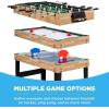 imageBest Choice Products 2x4ft 10in1 Combo Game Table Set for Home Game Room Friends ampamp Family wHockey Foosball Pool Shuffleboard Ping Pong Chess Checkers Bowling and BackgammonNatural