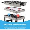 imageBest Choice Products 2x4ft 10in1 Combo Game Table Set for Home Game Room Friends ampamp Family wHockey Foosball Pool Shuffleboard Ping Pong Chess Checkers Bowling and BackgammonGray
