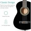 imageBest Choice Products 30in Kids Acoustic Guitar AllinOne Beginner Starter Kit wStrap Case Extra Strings Rosette Inlay  RedburstBlack