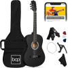 imageBest Choice Products 30in Kids Acoustic Guitar AllinOne Beginner Starter Kit wStrap Case Extra Strings Rosette Inlay  RedburstBlack