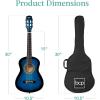 imageBest Choice Products 30in Kids Acoustic Guitar AllinOne Beginner Starter Kit wStrap Case Extra Strings Rosette Inlay  RedburstBlueburst