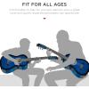imageBest Choice Products 30in Kids Acoustic Guitar AllinOne Beginner Starter Kit wStrap Case Extra Strings Rosette Inlay  RedburstBlueburst