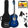 imageBest Choice Products 30in Kids Acoustic Guitar AllinOne Beginner Starter Kit wStrap Case Extra Strings Rosette Inlay  RedburstBlueburst