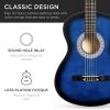imageBest Choice Products 30in Kids Acoustic Guitar AllinOne Beginner Starter Kit wStrap Case Extra Strings Rosette Inlay  RedburstBlueburst