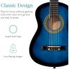 imageBest Choice Products 30in Kids Acoustic Guitar AllinOne Beginner Starter Kit wStrap Case Extra Strings Rosette Inlay  RedburstBlueburst