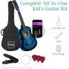 imageBest Choice Products 30in Kids Acoustic Guitar AllinOne Beginner Starter Kit wStrap Case Extra Strings Rosette Inlay  RedburstBlueburst