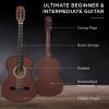 imageBest Choice Products 30in Kids Acoustic Guitar AllinOne Beginner Starter Kit wStrap Case Extra Strings Rosette Inlay  RedburstDark Brown
