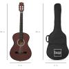 imageBest Choice Products 30in Kids Acoustic Guitar AllinOne Beginner Starter Kit wStrap Case Extra Strings Rosette Inlay  RedburstDark Brown
