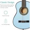 imageBest Choice Products 30in Kids Acoustic Guitar AllinOne Beginner Starter Kit wStrap Case Extra Strings Rosette Inlay  RedburstLight Blue