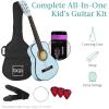 imageBest Choice Products 30in Kids Acoustic Guitar AllinOne Beginner Starter Kit wStrap Case Extra Strings Rosette Inlay  RedburstLight Blue