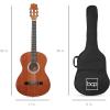imageBest Choice Products 30in Kids Acoustic Guitar AllinOne Beginner Starter Kit wStrap Case Extra Strings Rosette Inlay  RedburstNatural Mahogany
