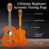imageBest Choice Products 30in Kids Acoustic Guitar AllinOne Beginner Starter Kit wStrap Case Extra Strings Rosette Inlay  RedburstNatural Mahogany