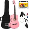 imageBest Choice Products 30in Kids Acoustic Guitar AllinOne Beginner Starter Kit wStrap Case Extra Strings Rosette Inlay  RedburstPink