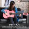 imageBest Choice Products 30in Kids Acoustic Guitar AllinOne Beginner Starter Kit wStrap Case Extra Strings Rosette Inlay  RedburstPink