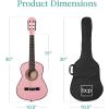 imageBest Choice Products 30in Kids Acoustic Guitar AllinOne Beginner Starter Kit wStrap Case Extra Strings Rosette Inlay  RedburstPink