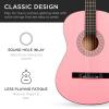 imageBest Choice Products 30in Kids Acoustic Guitar AllinOne Beginner Starter Kit wStrap Case Extra Strings Rosette Inlay  RedburstPink