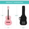 imageBest Choice Products 30in Kids Acoustic Guitar AllinOne Beginner Starter Kit wStrap Case Extra Strings Rosette Inlay  RedburstPink