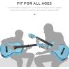 imageBest Choice Products 30in Kids Acoustic Guitar AllinOne Beginner Starter Kit wStrap Case Extra Strings Rosette Inlay  RedburstSky Blue