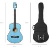imageBest Choice Products 30in Kids Acoustic Guitar AllinOne Beginner Starter Kit wStrap Case Extra Strings Rosette Inlay  RedburstSky Blue
