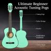 imageBest Choice Products 30in Kids Acoustic Guitar AllinOne Beginner Starter Kit wStrap Case Extra Strings Rosette Inlay  RedburstSoCal Green
