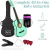 imageBest Choice Products 30in Kids Acoustic Guitar AllinOne Beginner Starter Kit wStrap Case Extra Strings Rosette Inlay  RedburstSoCal Green