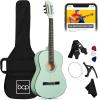 imageBest Choice Products 30in Kids Acoustic Guitar AllinOne Beginner Starter Kit wStrap Case Extra Strings Rosette Inlay  RedburstSoCal Green