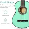 imageBest Choice Products 30in Kids Acoustic Guitar AllinOne Beginner Starter Kit wStrap Case Extra Strings Rosette Inlay  RedburstSoCal Green