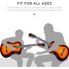 imageBest Choice Products 30in Kids Acoustic Guitar AllinOne Beginner Starter Kit wStrap Case Extra Strings Rosette Inlay  RedburstSunburst