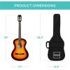 imageBest Choice Products 30in Kids Acoustic Guitar AllinOne Beginner Starter Kit wStrap Case Extra Strings Rosette Inlay  RedburstSunburst