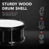 imageBest Choice Products 3Piece Beginner Drum Set for Kids Juniors wThrone Stool Cymbal Drum Sticks Bass Drum Pedal 2 Toms  BlueBlack