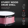 imageBest Choice Products 3Piece Beginner Drum Set for Kids Juniors wThrone Stool Cymbal Drum Sticks Bass Drum Pedal 2 Toms  BluePink Sparkle