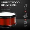 imageBest Choice Products 3Piece Beginner Drum Set for Kids Juniors wThrone Stool Cymbal Drum Sticks Bass Drum Pedal 2 Toms  BlueRed