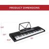 imageBest Choice Products 54Key Electronic Keyboard Piano Portable Beginner Electric Keyboard Complete Set wLCD Screen Power Adapter Teaching Modes Music Sheet Stand Built in Speakers