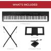imageBest Choice Products 88Key Full Size Digital Piano Electronic Keyboard Set for All Experience Levels wSemiWeighted Keys Stand Sustain Pedal BuiltIn Speakers 6 Voice Settings  BlackBlack