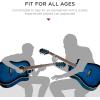 imageBest Choice Products Beginner Acoustic Electric Guitar Starter Set w 41in All Wood Cutaway Design Gig Bag Strap Picks  NaturalBlue