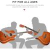 imageBest Choice Products Beginner Acoustic Electric Guitar Starter Set w 41in All Wood Cutaway Design Gig Bag Strap Picks  NaturalMahogany