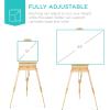 imageBest Choice Products French Easel 32pc Beginners Kit Portable Wooden Folding Adjustable Sketch Box Artist Tripod for Painting Drawing wAcrylic Paints Brushes Canvases Palettes  GrayNatural