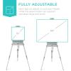 imageBest Choice Products French Easel 32pc Beginners Kit Portable Wooden Folding Adjustable Sketch Box Artist Tripod for Painting Drawing wAcrylic Paints Brushes Canvases Palettes  GrayGray