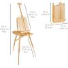 imageBest Choice Products French Easel 32pc Beginners Kit Portable Wooden Folding Adjustable Sketch Box Artist Tripod for Painting Drawing wAcrylic Paints Brushes Canvases Palettes  GrayNatural