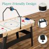 imageBest Choice Products LED 54 Inch Air Hockey Game Table wLightup Scoreboard Powerful Motor AC Outlet Includes 2 Pucks 2 PushersNatural
