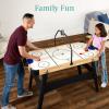 imageBest Choice Products LED 54 Inch Air Hockey Game Table wLightup Scoreboard Powerful Motor AC Outlet Includes 2 Pucks 2 PushersNatural