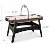 imageBest Choice Products LED 54 Inch Air Hockey Game Table wLightup Scoreboard Powerful Motor AC Outlet Includes 2 Pucks 2 PushersWalnut