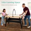 imageBest Choice Products LED 54 Inch Air Hockey Game Table wLightup Scoreboard Powerful Motor AC Outlet Includes 2 Pucks 2 PushersWalnut