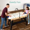 imageBest Choice Products LED 54 Inch Air Hockey Game Table wLightup Scoreboard Powerful Motor AC Outlet Includes 2 Pucks 2 PushersWalnut