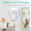imageBest Choice Products LED Mirror Jewelry Cabinet Tall Lockable Wall or Door Mounted Jewelry Armoire Organizer with Mirror 2 Drawers Lock Cosmetic Tray Shelves  SageDusty Pink