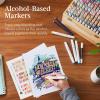 imageBest Choice Products Set of 168 AlcoholBased Markers DualTipped Alcohol Markers for Adults DoubleSided Art Kit wBrush ampamp Chisel Tip Color Chart Wood Carrying Case  Natural
