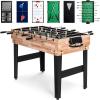 imageBest Choice Products 2x4ft 10in1 Combo Game Table Set for Home Game Room Friends ampamp Family wHockey Foosball Pool Shuffleboard Ping Pong Chess Checkers Bowling and BackgammonNatural